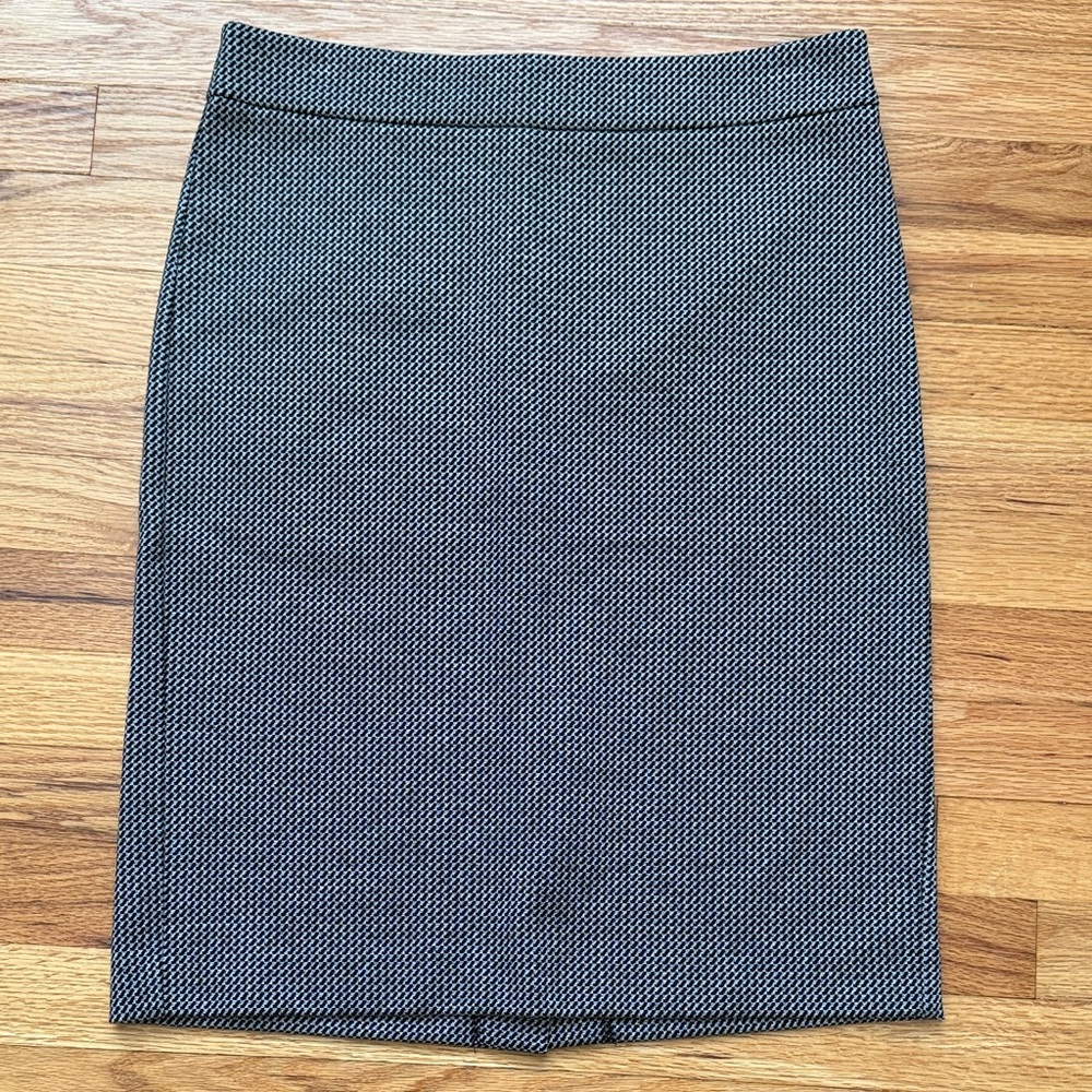 Ann Taylor Factory Black and Gray Pencil Skirt